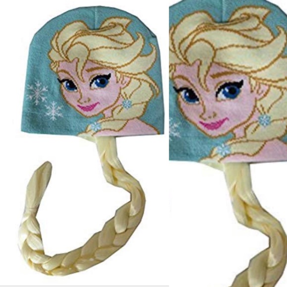 Frozen Elsa Knit Winter Beanie Hat 